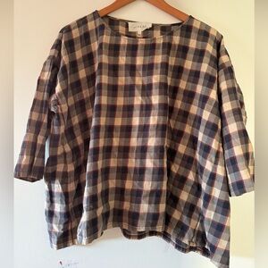 THE GREAT. Plaid Blouse - Size 2 (Medium)
